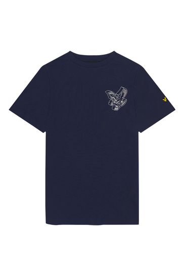 Lyle & Scott Boys Teens Eagle Back Graphic T-Shirt