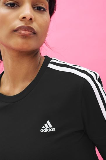 Buy adidas Black USA Next T-Shirt Essentials Sportswear Slim 3-Stripes from