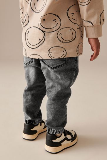 Grey Denim Joggers Jeans With Comfort Stretch 3mths 7yrs