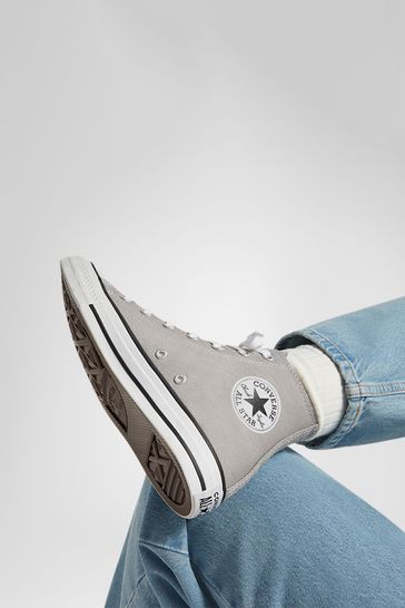 Converse Grey Chuck Taylor Classic High Top Trainers