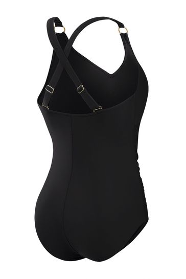 Quinta One-Piece Sports Swimsuit by Speedo, Black