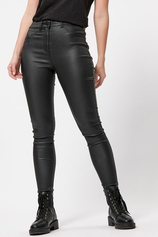 M&Co Black Faux Leather Trousers