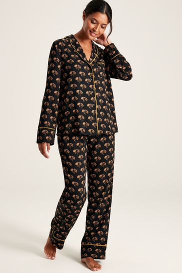 Next black floral pyjamas discount