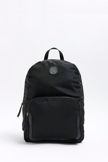 Buy River Island Black Girls Nylon Quilt Backpack from Next Luxembourg