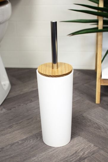 Showerdrape White Sonata Toilet Brush Holder
