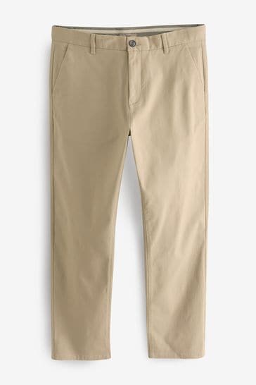 Buy Stone Straight Fit Stretch Chinos Trousers from Next USA