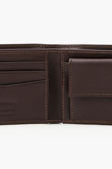 Levi's brown shop leather wallet