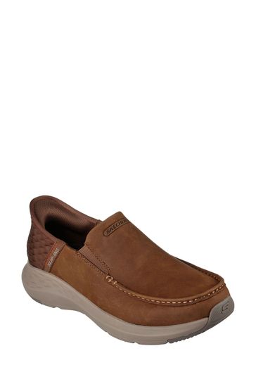 chocolate suede leather oxford skechers