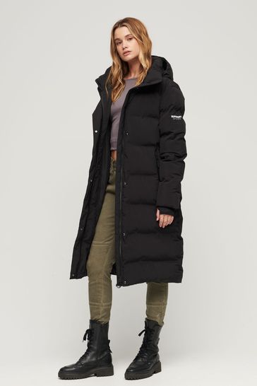 Puffer Jacket from Superdry Black Buy USA Longline Hooded Next