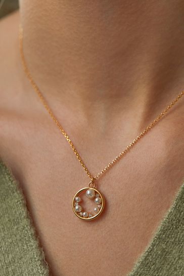 Gold zirconia necklace top