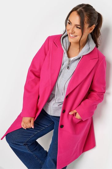 Buy Yours Curve Pink Midi City Coat from Next Croatia