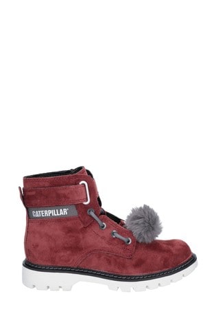 CAT® Lifestyle Red Conversion Velvet Ankle Boots