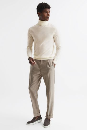 Mens slim fit hotsell roll neck jumper