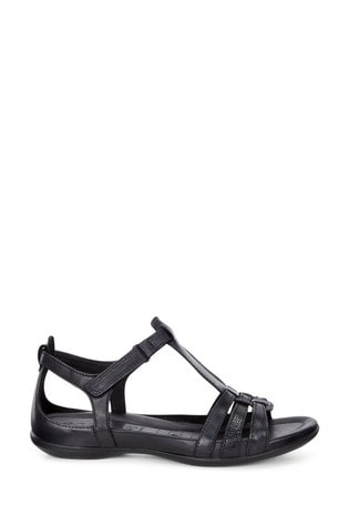 ECCO® Black Flash Multi-Strap Hook And Loop Sandals