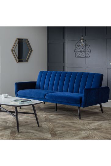 Julian Bowen Monza Blue Fabric Sofa Bed
