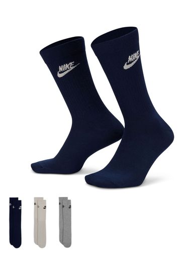 Nike Natural Sportswear Everyday Essential Crew Socks 3 Pack
