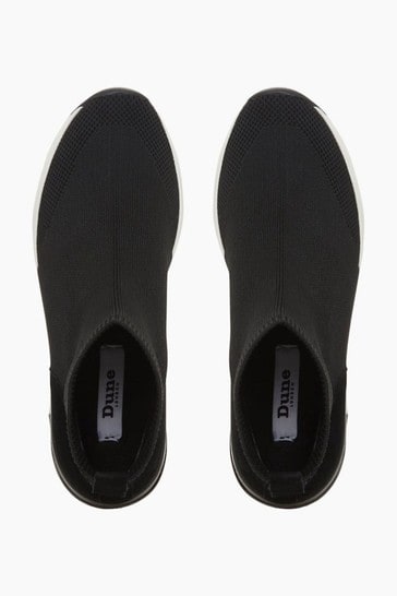 Dune sock trainers black hotsell
