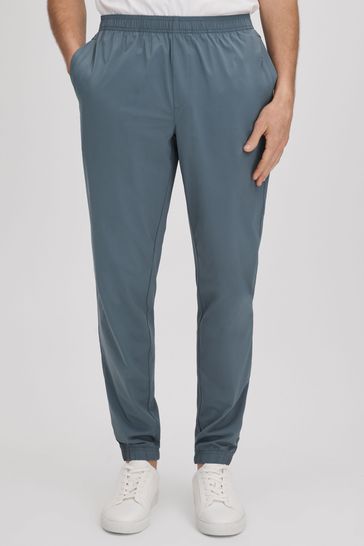 Reiss Steel Blue Rival Technical Elasticated Waist Joggers