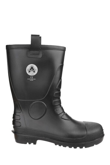 Amblers Safety Black FS90 Waterproof PVC Pull-On Safety Rigger Boots