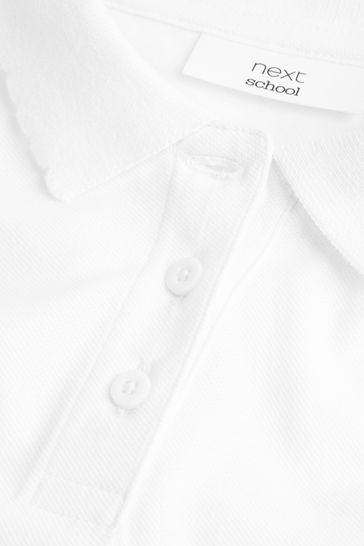 white scallop polo shirts