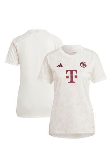 adidas White FC Bayern Third Shirt 2023-24 Womens