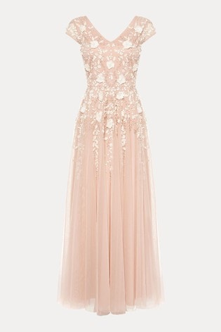 Phase Eight Pink Henriette Flower Maxi Dress