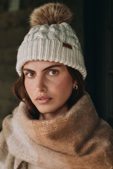 Buy Barbour® Cable Knit Beanie With 