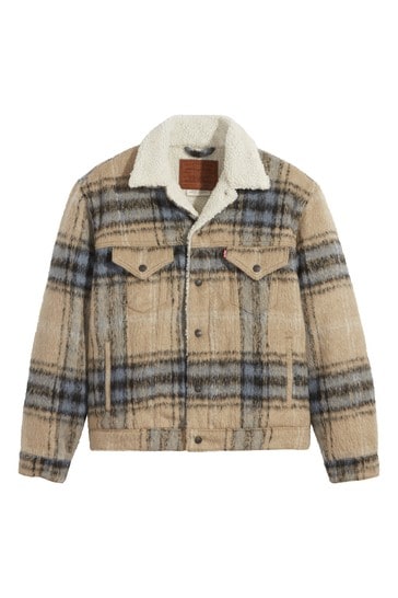 levi's faux sherpa trucker jacket