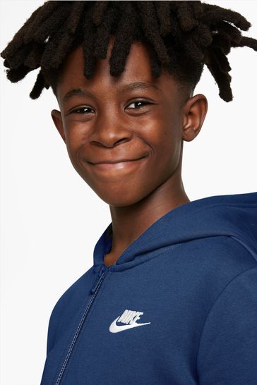 Nike navy fleece tracksuit hotsell