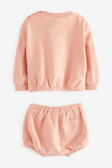 Cozy Fleece Fold Over Maternity Shorts - Baby Blues and Pink