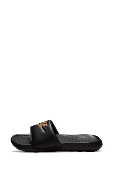 Black and pink nike sliders hot sale