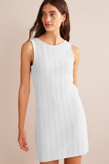 Mini boden white dress new arrivals