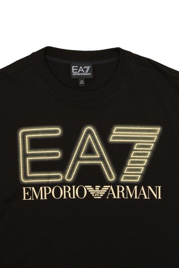 Ea7 black t shirt clearance