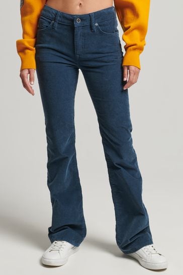 Superdry Blue Mid Rise Bootcut Jeans