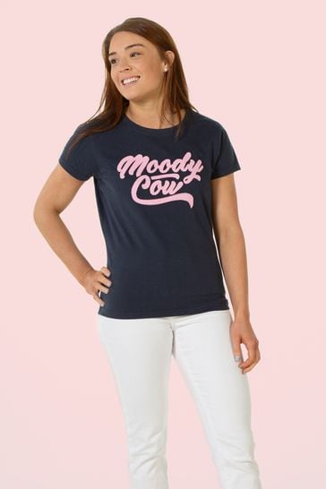 Raging Bull Navy Moody Cow Script T-Shirt