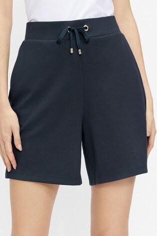 Ted Baker Womens Blue Kalel Jersey Shorts With Satin Trim Shorts