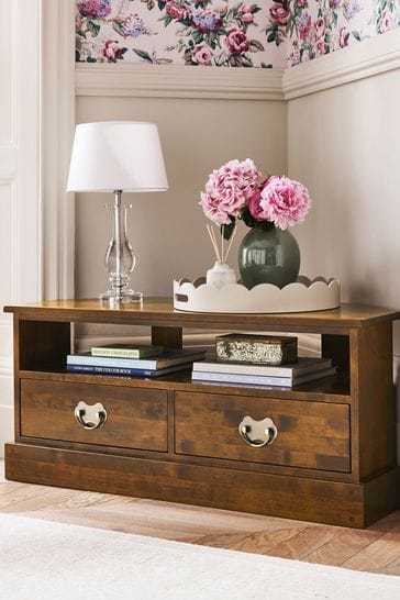 Laura Ashley Dark Chestnut Garrat Corner TV Stand