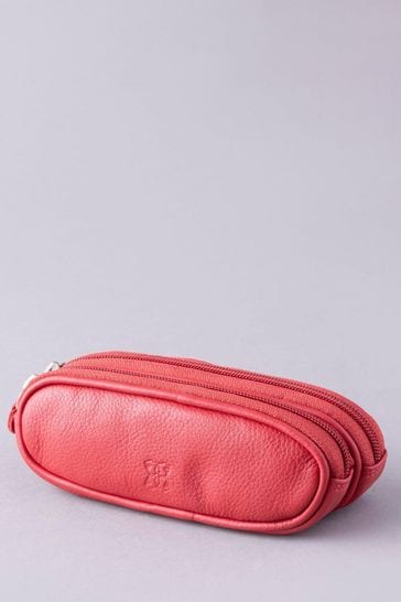 Lakeland Leather Red Leather Double Glasses Case
