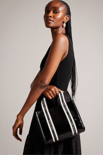 Ted baker black patent bag sales