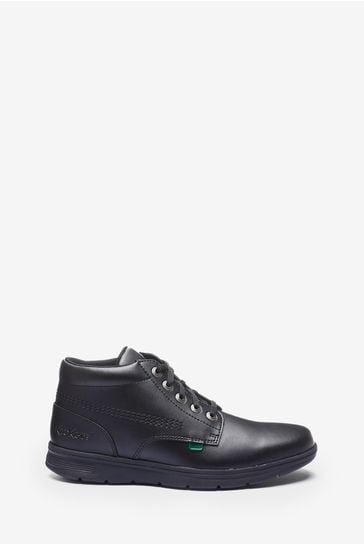 Kickers Youth  Kelland Lace Hi Leather Black Shoes
