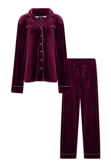 Collar pyjama set discount