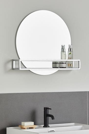 Chrome Shelf Mirror