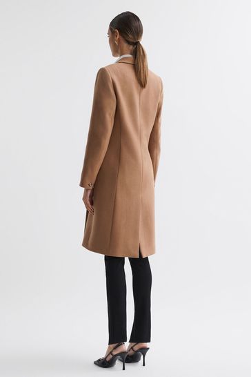 Womens petite camel wool coat on sale