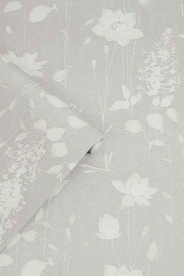 Dragonfly Garden Chalk Blue Wallpaper