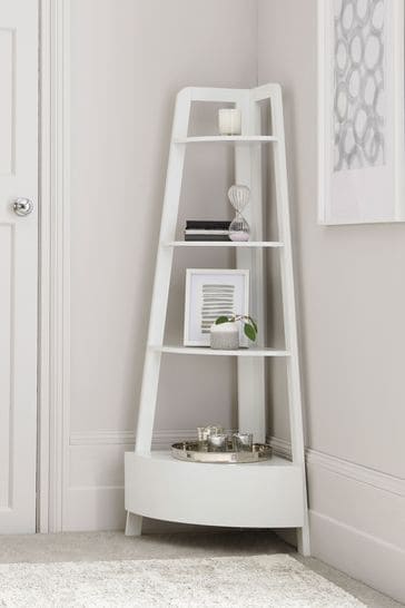 Buy White Mode Gloss Corner Ladder Shelf from Next Ireland