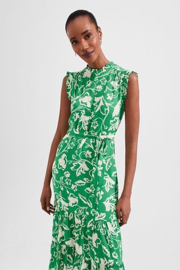 Buy Hobbs Green Petite Elsa Dress from Next Bahrain