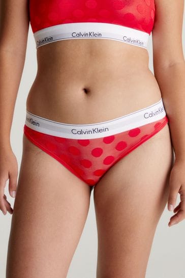Calvin Klein Red Modern Cotton Bikini Briefs