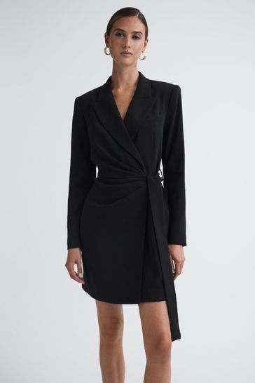 Buy Reiss Black Peyton Fitted Double Breasted Mini Dress from Next