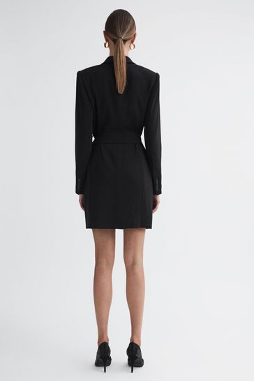 Buy Reiss Black Peyton Fitted Double Breasted Mini Dress from Next
