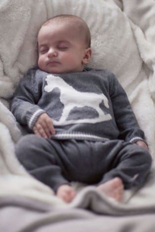 The Little Tailor Grey Baby Knitted Jumper